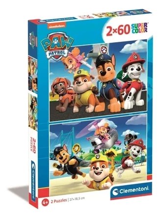 Puzzle 2 x 60 super kolor Paw patrol 21623