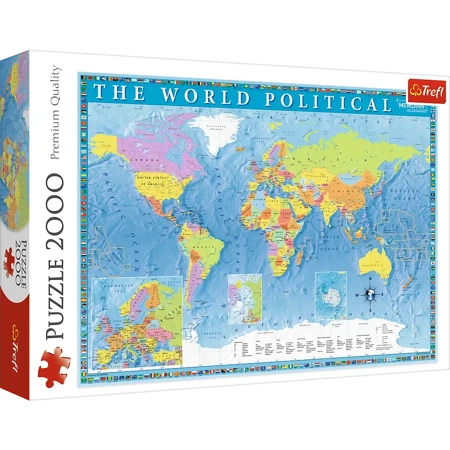 Puzzle 2000 Polityczna mapa Świata 27099