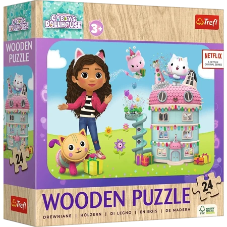 Puzzle 24 Drewniane Wesoła Gabby i przyjaciele 20268