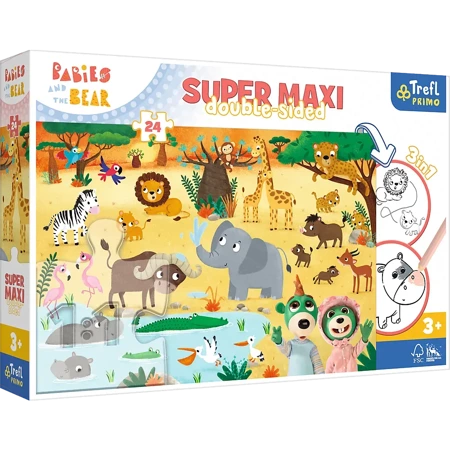 Puzzle 24 SUPER MAXI Bobaski na safari 41009