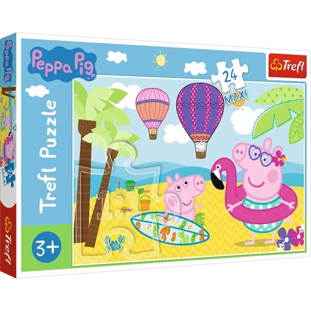 Puzzle 24 maxi Świnka Peppa na wakacjach 14293