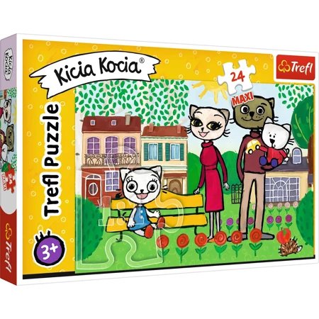 Puzzle 24 maxi Zabawy Kici Koci 14316