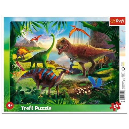 Puzzle 25 ramkowe Dinozaury 31343