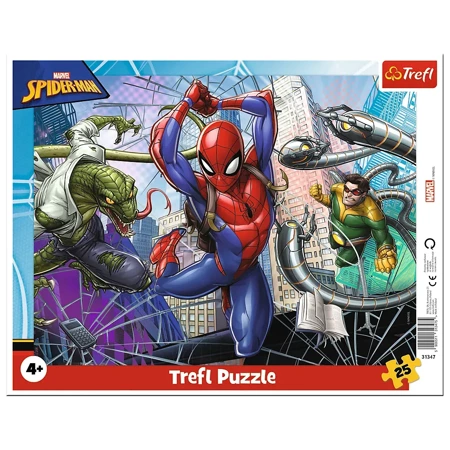 Puzzle 25 ramkowe Odważny Spiderman 31347