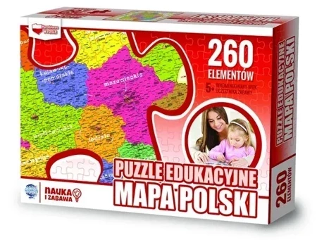 Puzzle 260 edukacyjne Mapa Polski