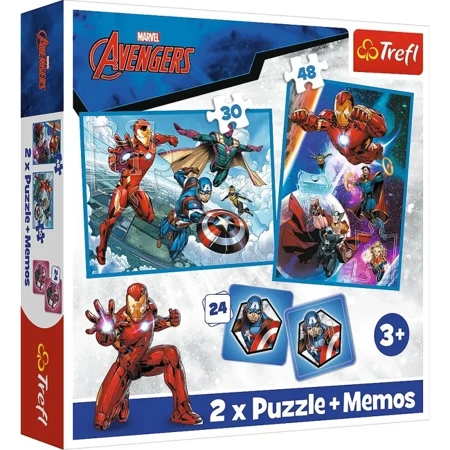 Puzzle 2w1 + memos Bohaterowie w akcji 93333