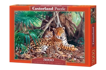 Puzzle 3000 Jaguary w dżungli CASTOR