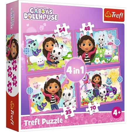 Puzzle 34620 4w1 (35, 48, 54, 70) Przygody Gabi 34620