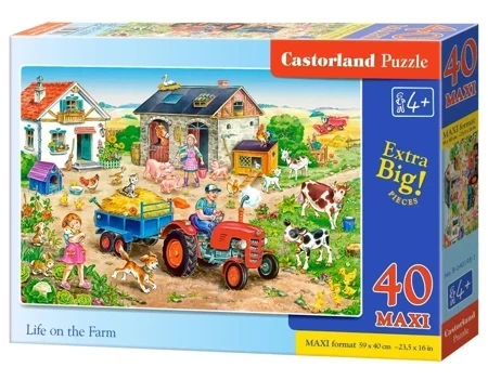 Puzzle 40 maxi - Życie na farmie CASTOR