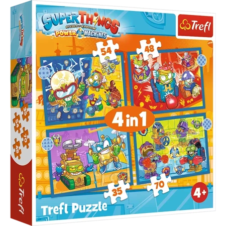 Puzzle 4w1 (35,48,54,70) Super akcja Super Things 34390