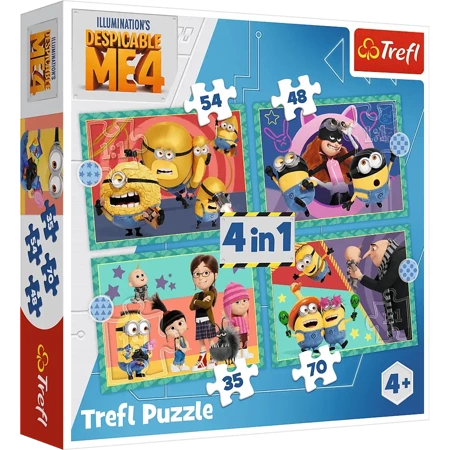 Puzzle 4w1 Zwariowane Minionki 34648