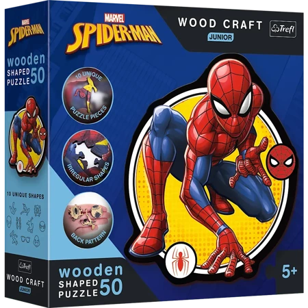 Puzzle 50 drewniane Wood Craft Junior Moc Spidermana 20204