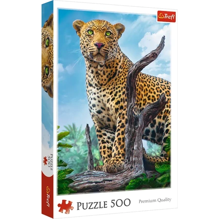 Puzzle 500 Dziki lampart 37332