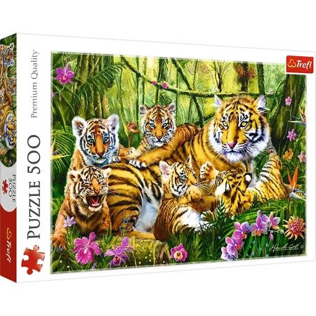 Puzzle 500 Rodzina tygrysów TREFL