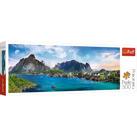 Puzzle 500 panoramiczne Archipelag Lofoty Norwegia 29500