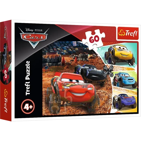 Puzzle 60 Zygzak Mcqueen z przyjaciółmi Cars 3 17327