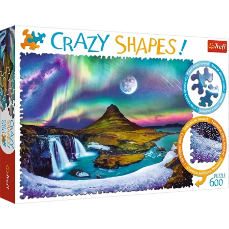 Puzzle 600 Crazy Shapes Zorza nad Islandią TREFL