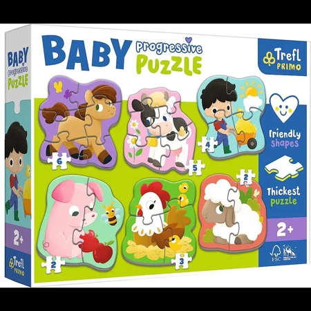 Puzzle "Baby Progressive" - Farma 44000, Trefl