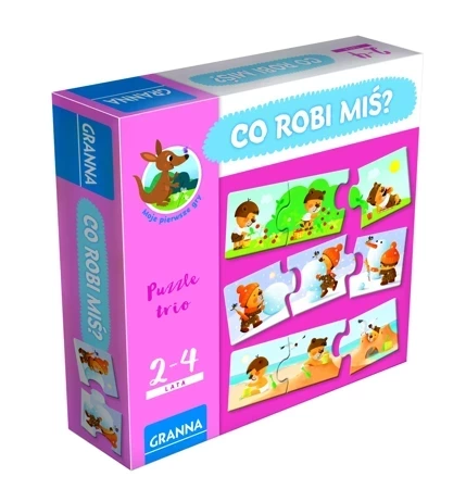 Puzzle Trio co robi miś