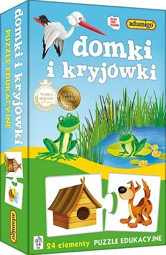 Puzzle edukacyjne - Domki i kryjówki