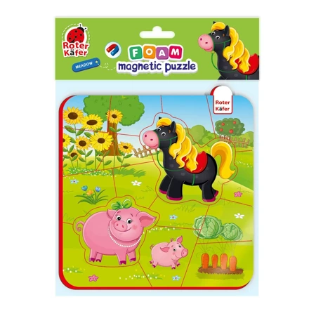 Puzzle piankowe magnetyczne Koń i świnia RK5010-08