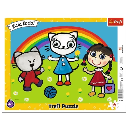 Puzzle ramkowe 25 Pogodny dzień Kici Koci TREFL