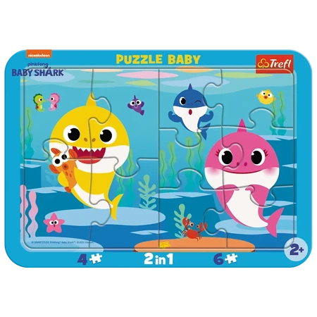 Puzzle ramkowe Baby Wesołe Rekiny 80027