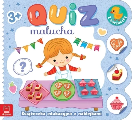 Quiz malucha. Książeczka edukacyjna z naklejkami z kaczuszką 3+