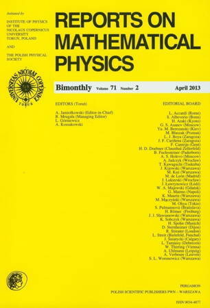 Reports On Mathematical Physics 71/2