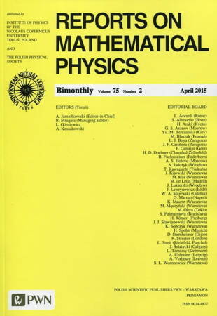 Reports On Mathematical Physics 75/2 2015 Kraj