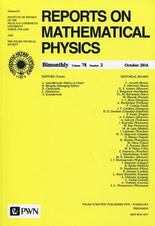 Reports On Mathematical Physics 78/2 2016 Kraj