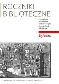 Roczniki Biblioteczne LXV 65/2021