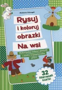 Rysuj i koloruj obrazki. Na wsi