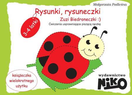 Rysunki, rysuneczki Zuzi Biedroneczki  Ćwiczenia usprawniające piszącą rączkę 3-4 latki