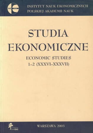 Studia Ekonomiczne Economic Studies 1 - 2