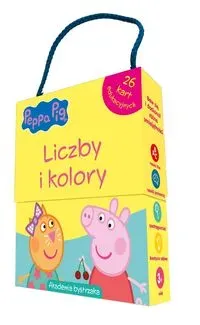 Świnka Peppa Liczby i kolory Karty edukacyjne w pudełku z rączką