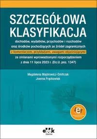 Szczegółowa klasyfikacja dochodów wydatków przychodów i rozchodów oraz środków pochodzących ze źródeł zagranicznych