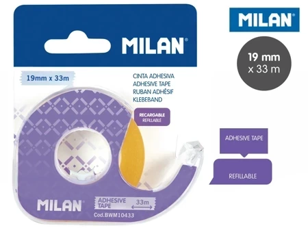 Taśma samoprzylepna z dyspenserem 19mm x 33m MILAN