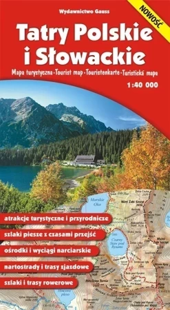 Tatry Polskie i Słowackie. Mapa turystyczna 1:40 000