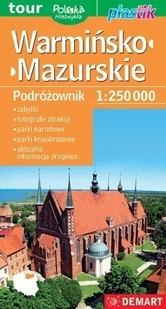 Warmińsko-Mazurskie. Podróżownik 1:250000. Plastik (dodruk 2021)