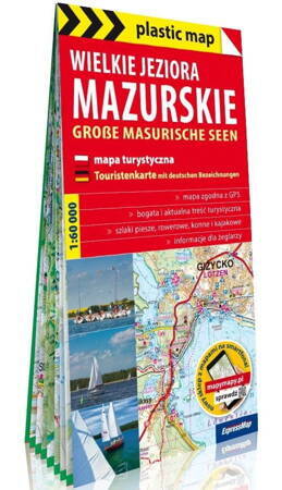 Wielkie Jeziora Mazurskie Foliowana Mapa Turystyczna 1:60 000