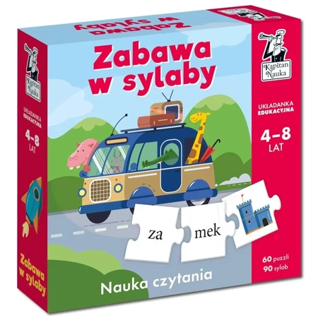 Zabawa w sylaby. Układanka edukacyjna 4-8 lat