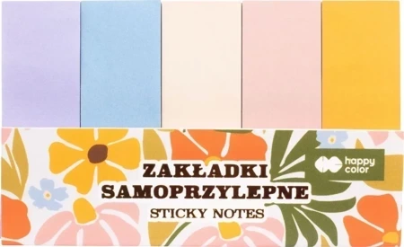 Zakładki samoprzylepne Bloom boho 5szt HAPPY COLOR