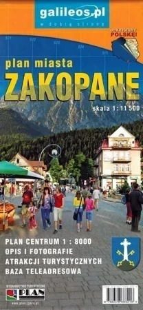 Zakopane. Plan miasta Skala 1:11 500