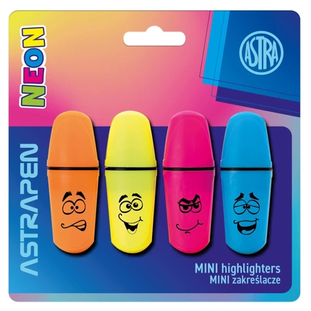 Zakreślacze mini Astrapen Neonmania 4 kolory blister