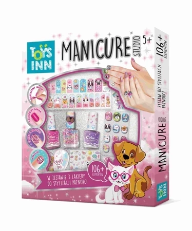 Zestaw manicure studio Pets 3 lakiery STN 7601