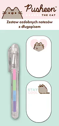 Zestaw mini długopis + notes Pusheen 2szt.