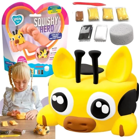 Zestaw z lekką ciastoliną Squishy SquiRaff