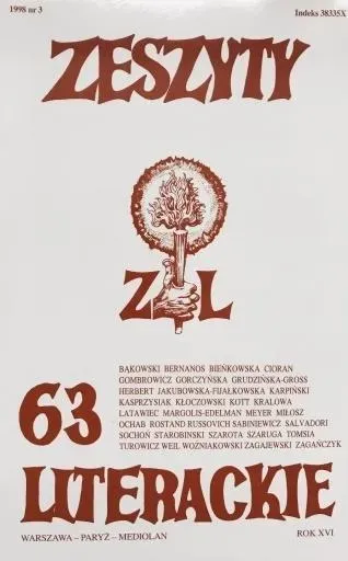 Zeszyty literackie 63 3/1998