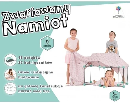 Zwariowany namiot miętowo-szary